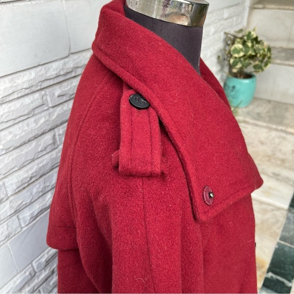 Maroon Korean Trench Coat - Picture 9 of 14